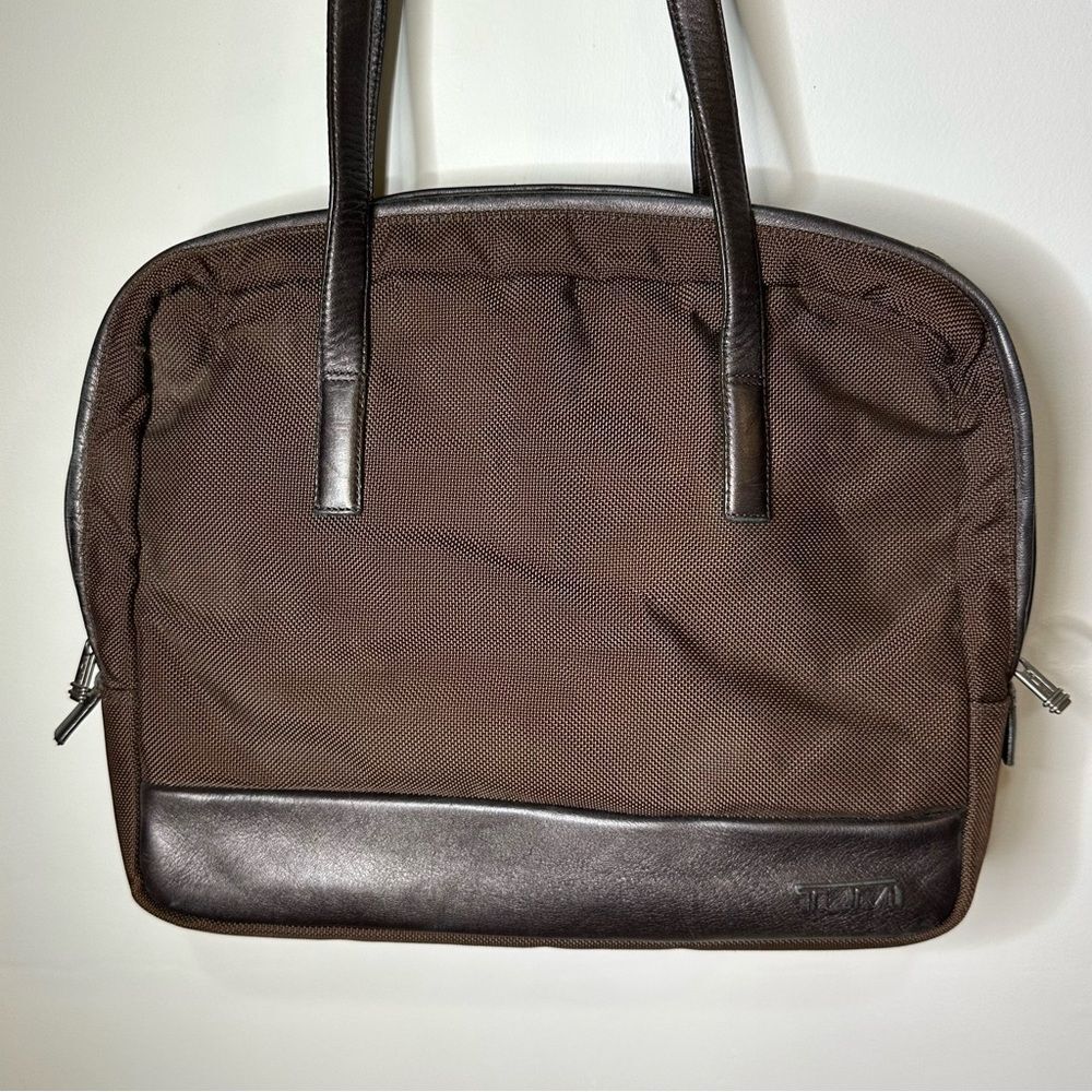 Tumi Brown Nylon and Leather Tote Bag - Picture 2 of 13